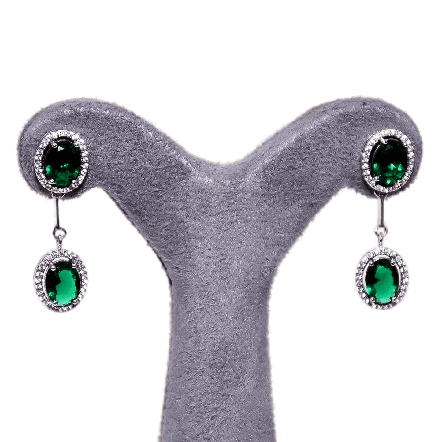 EMERALD STONE DANGLER EARRINGS