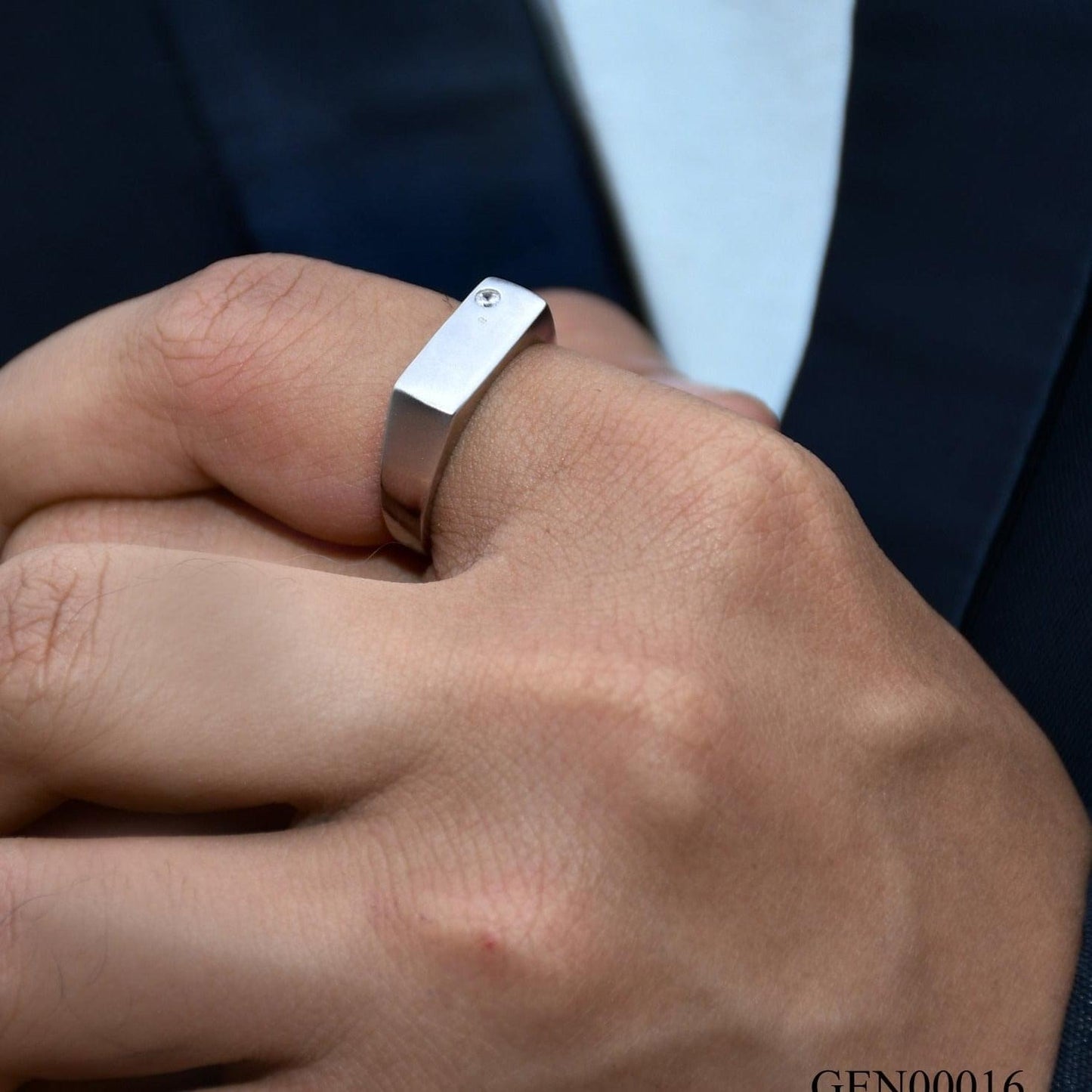 PLAIN RECTANGULAR MEN'S RING