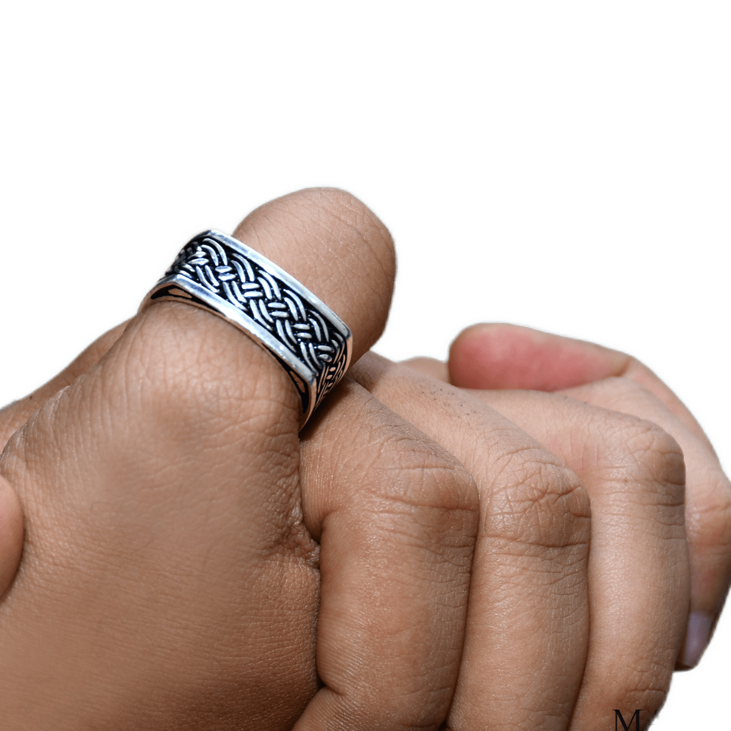 SQUARE PATTERN MEN'S RING