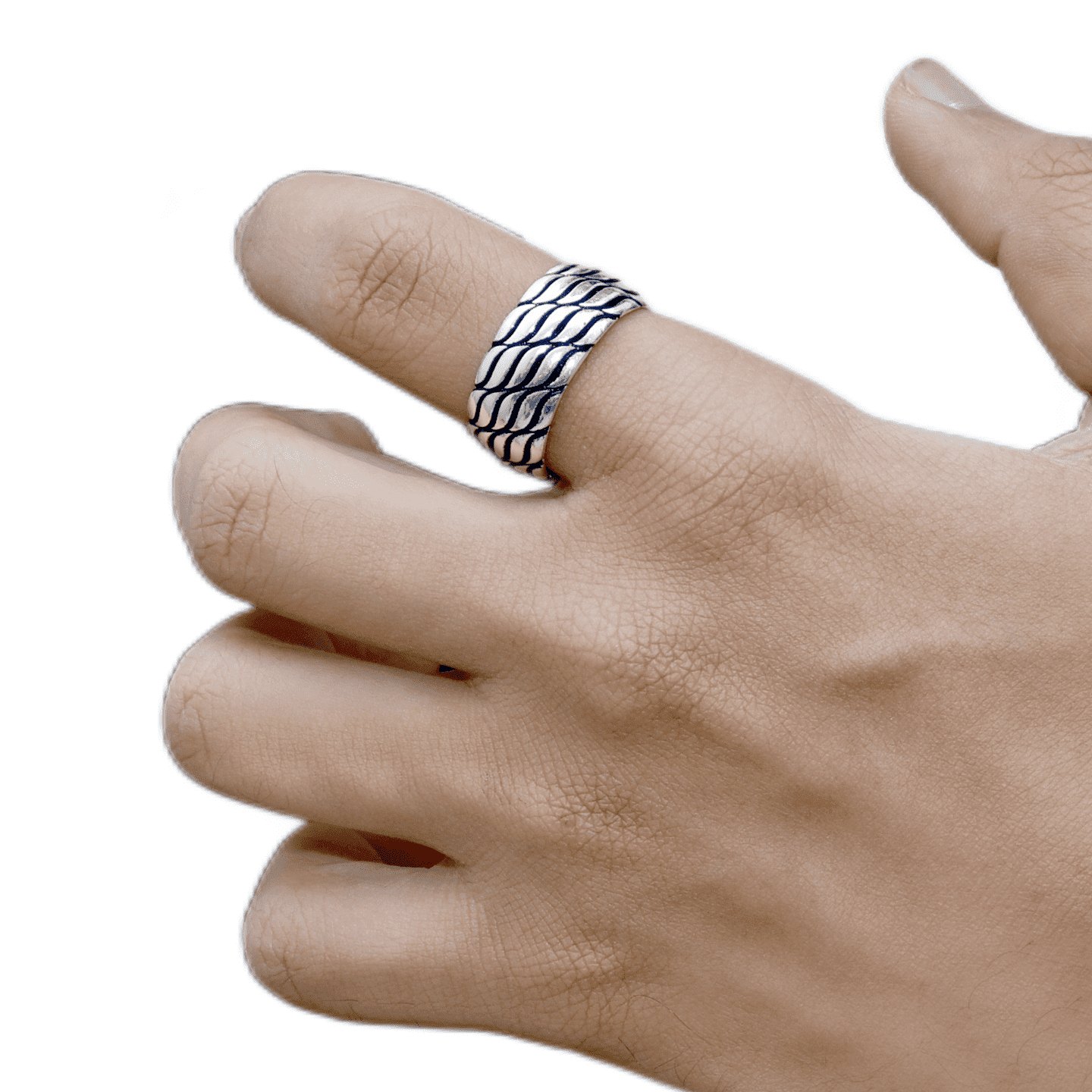 TEXTURED PLAIN MEN'S RING