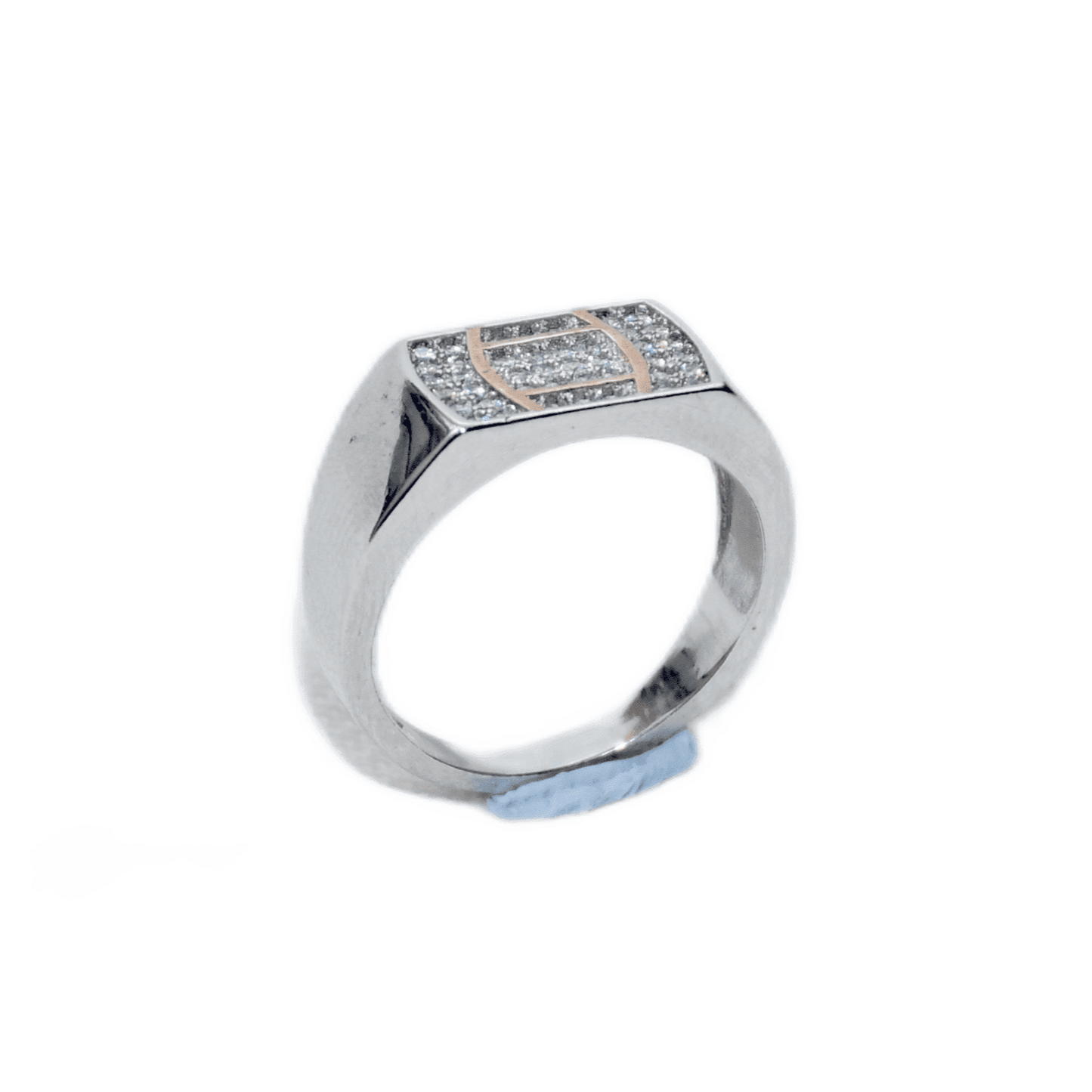 STUDDED RECTANGULAR MEN'S RING