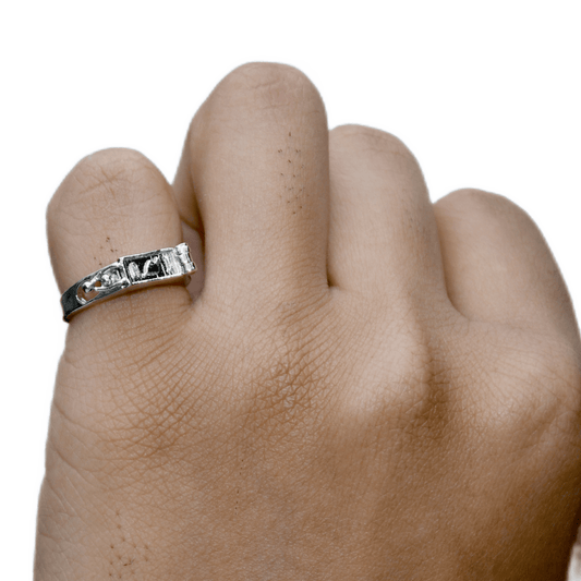 OXIDISED MEN'S RING