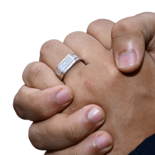 STUDDED MEN'S RING
