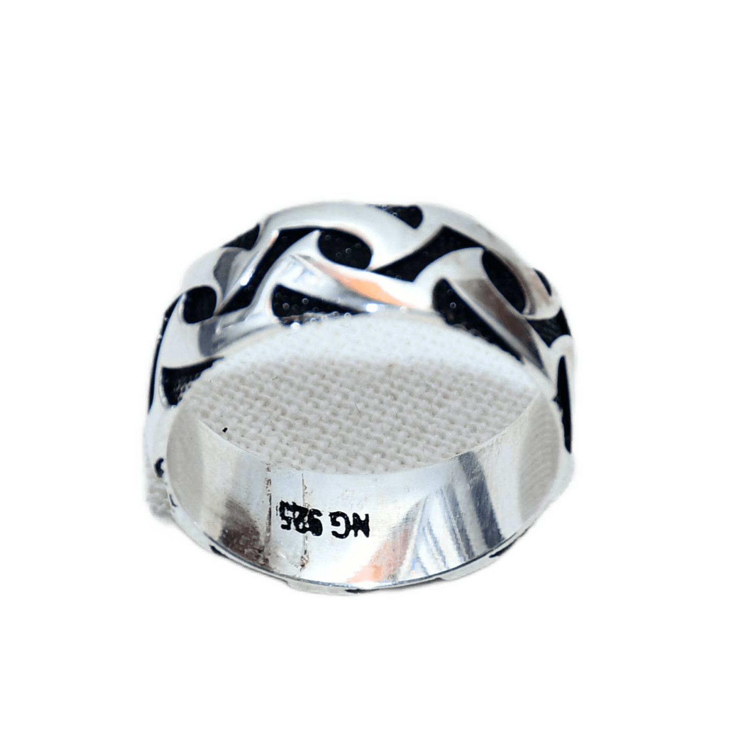 TEXTURED OXIDISED MEN'S RING