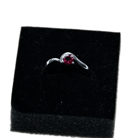 PLAIN RED STONE WOMEN'S RING