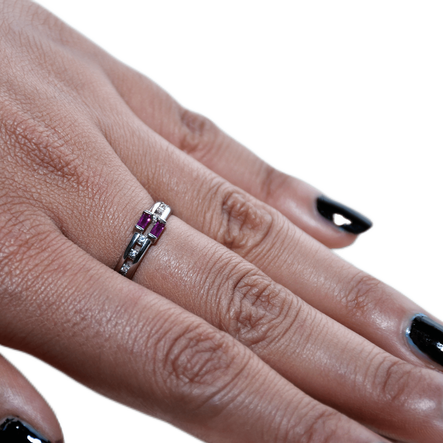PURPLE STUDDED WOMEN'S RING