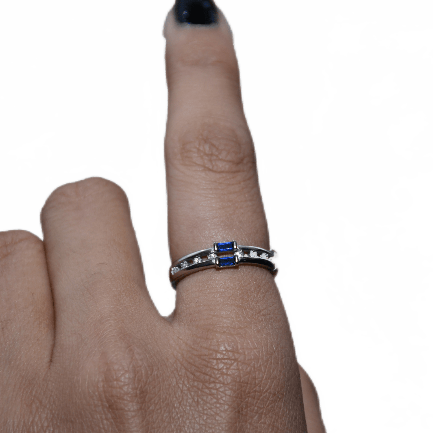 BLUE STUDDED WOMEN'S RING