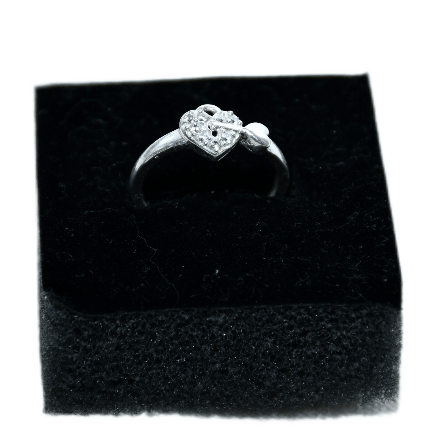 HEART LOCK AND KEY WOMEN'S RING