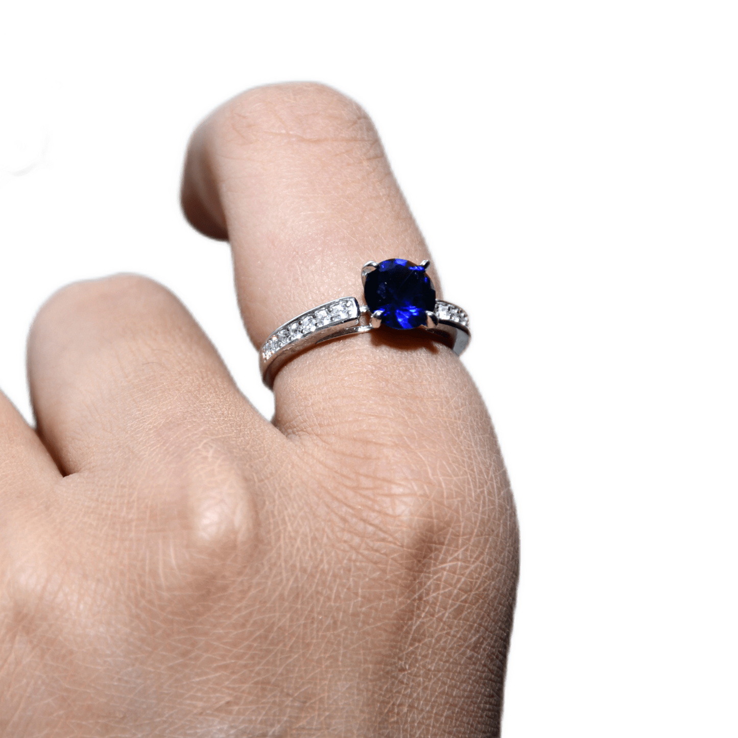 BLUE STONE STUDDED WOMEN'S RING