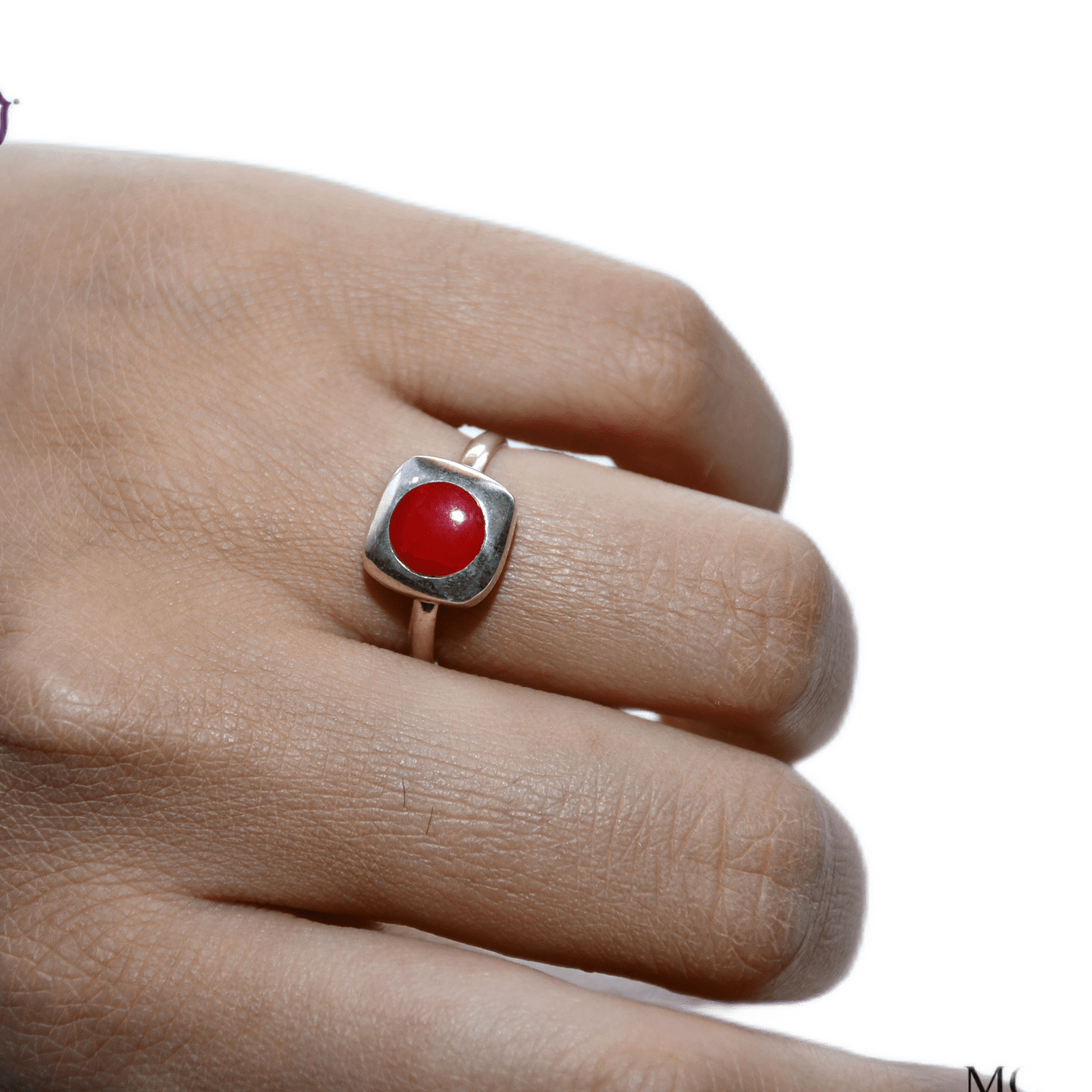 RED STONE BASIC WOMEN'S RING