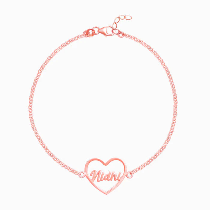 Personalised Heart Bracelet