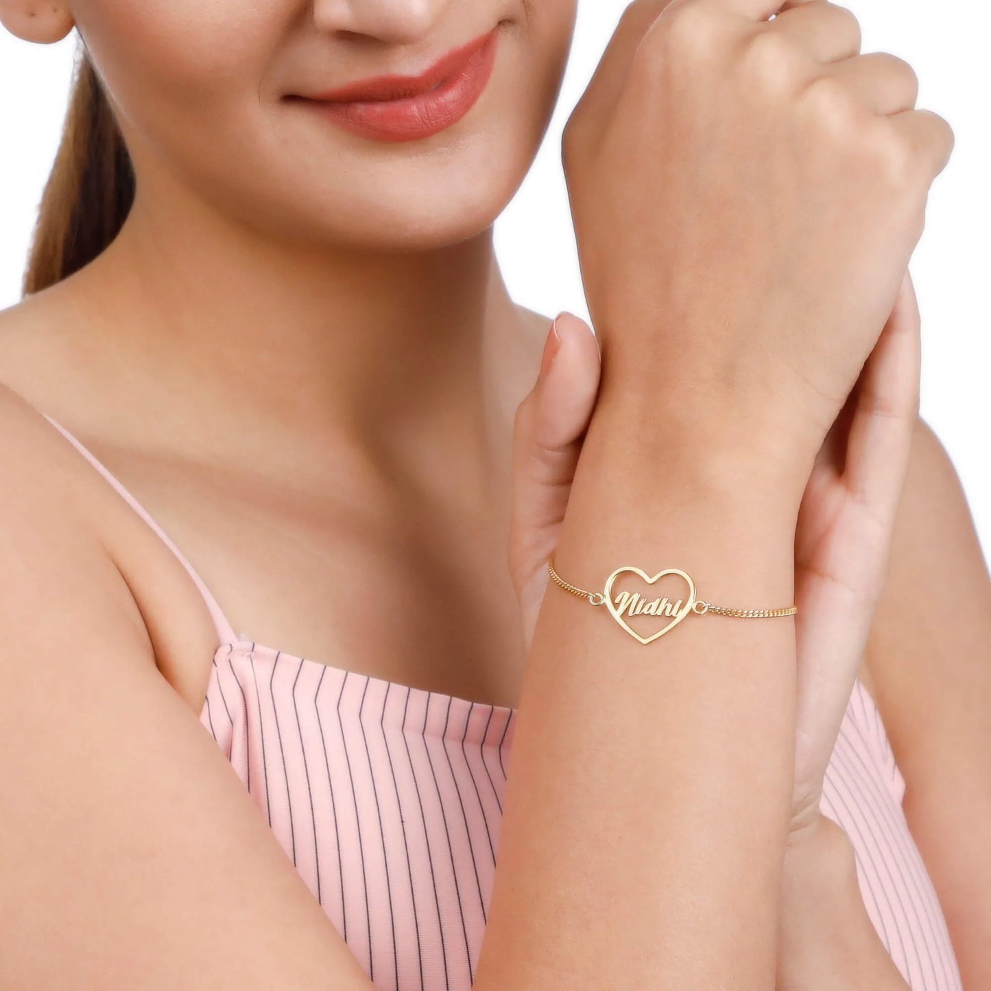 Personalised Heart Bracelet